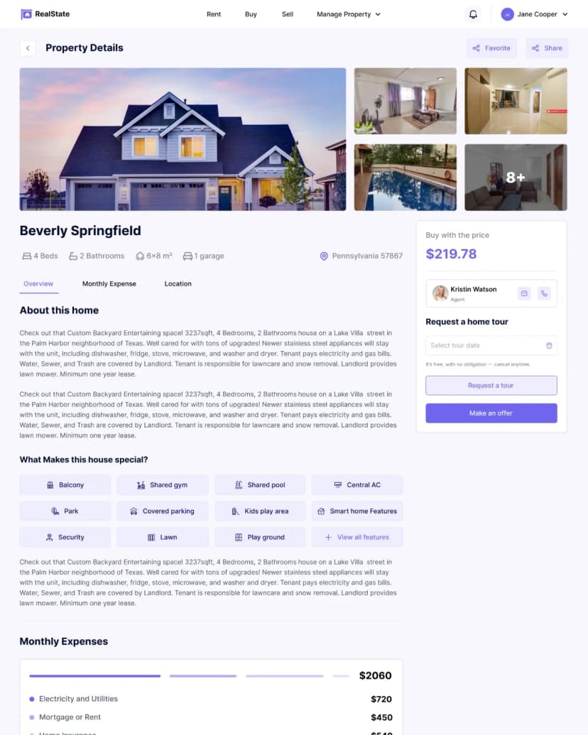 SolGuruz Real Estate Website Portal Property Details