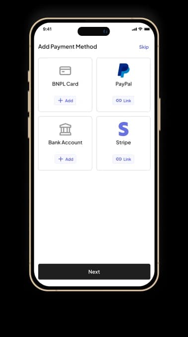 Flexipe Online App Add Payments Screen