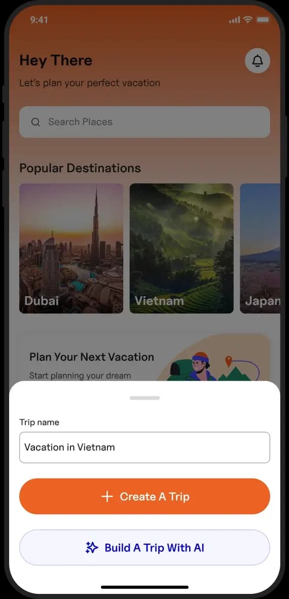 create trip feature