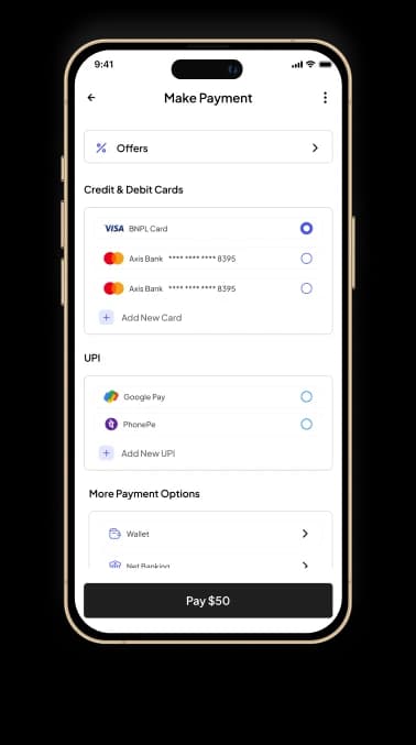 FlexiPe Online App Make Payment Screen