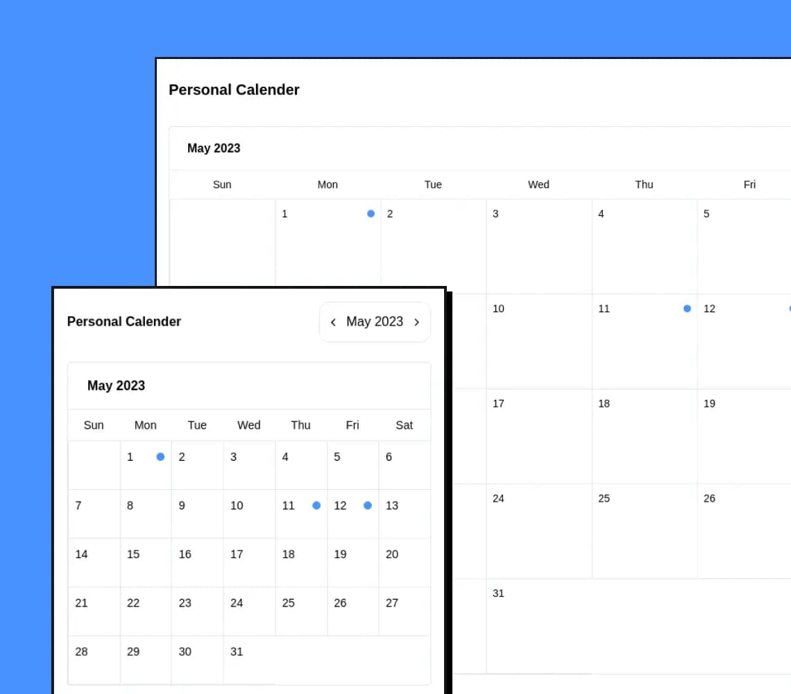 React Calendar Open Source Project