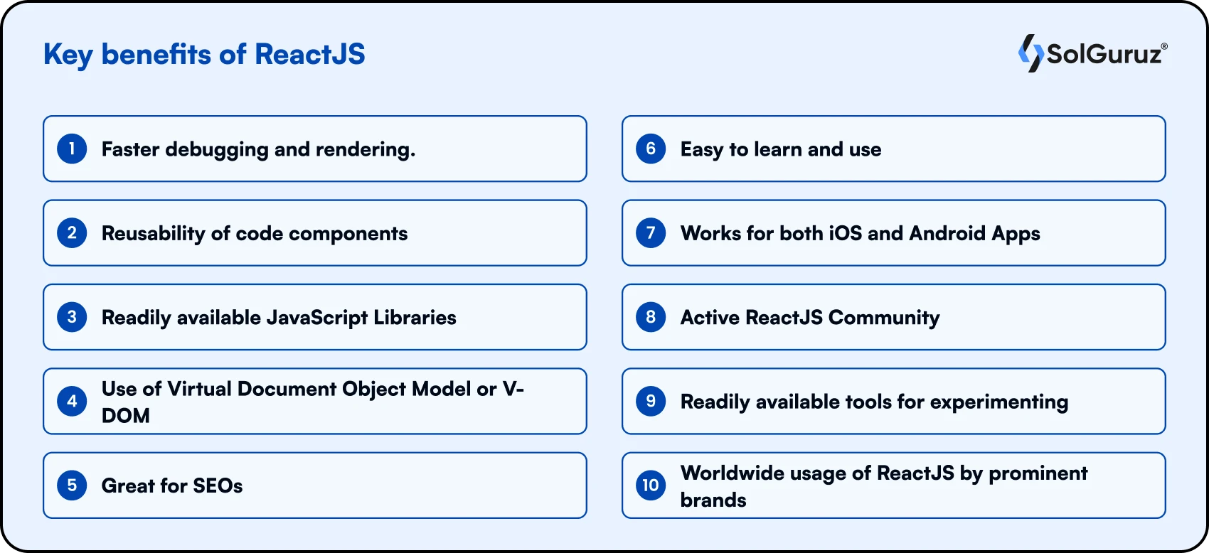 Key benefits of ReactJS